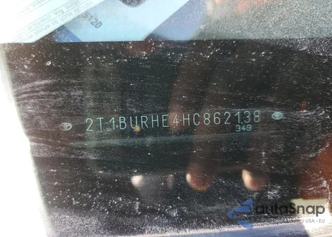 2017 Toyota Corolla L из США, поврежденный, VIN 2T1BURHE4HC862138